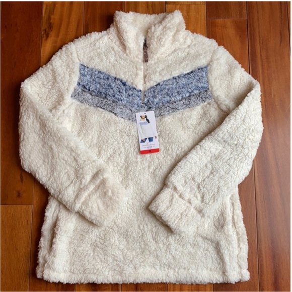 New Weatherproof Vintage Cozy Sherpa 1/4 Zip Pullover Size M Medium or Large NWT - Picture 3 of 10